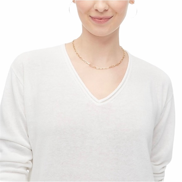 J. CREW Tunic Sweater Linen-blend Button Sides - Picture 3 of 7